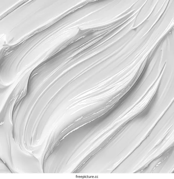 Abstract Texture of White Cream Cosmetic