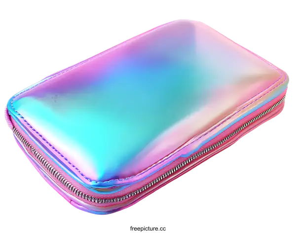 [Transparent Background PNG]Rainbow Holographic Makeup Pencil Case