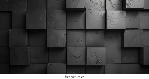 Black 3D cube background