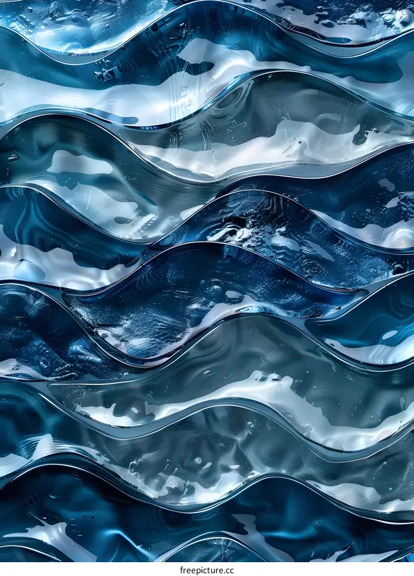 Abstract Wavy Glass Texture