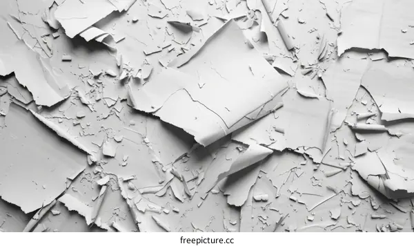 A pile of white concrete debris