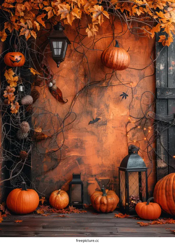 Spooky Halloween Pumpkin Background