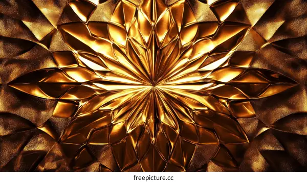 Abstract Gold Geometric Pattern Design