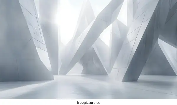 Abstract Modern Concrete Architectural Interior