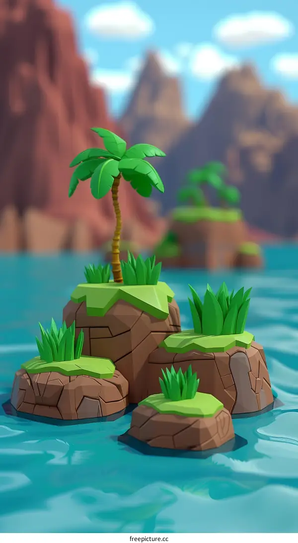 small islands in the middle of the ocean