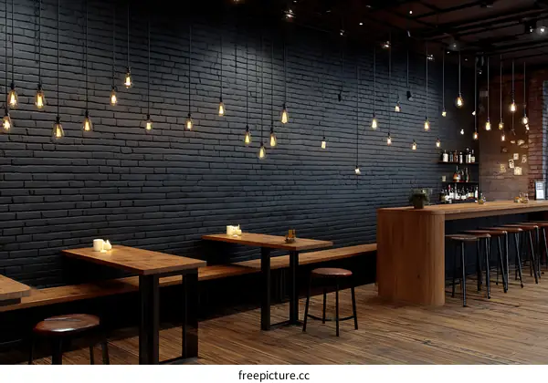 Stylish Industrial Cafe Interior Design