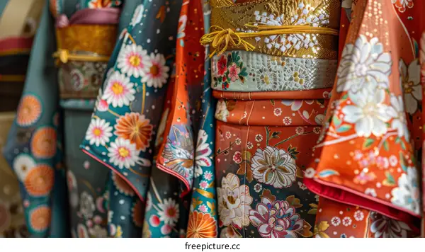 A kimono with a floral pattern