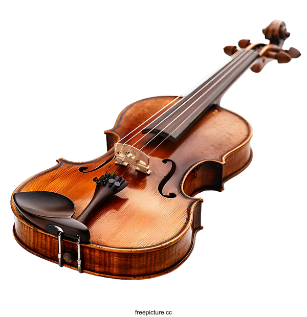 [Transparent Background PNG]Vintage Violin Isolated on White Background