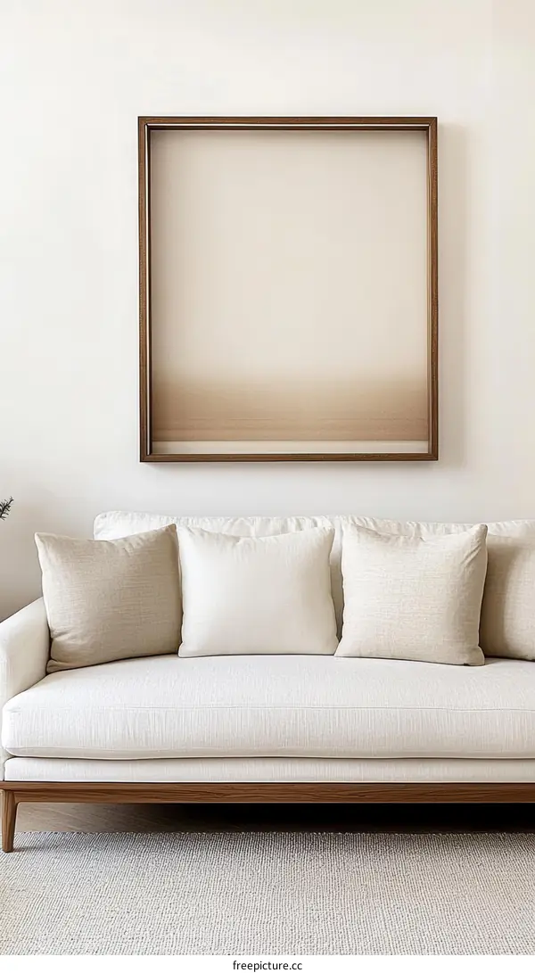 Modern Living Room Interior Design with Abstract Art