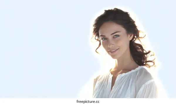 Beautiful Woman Portrait in Soft Light