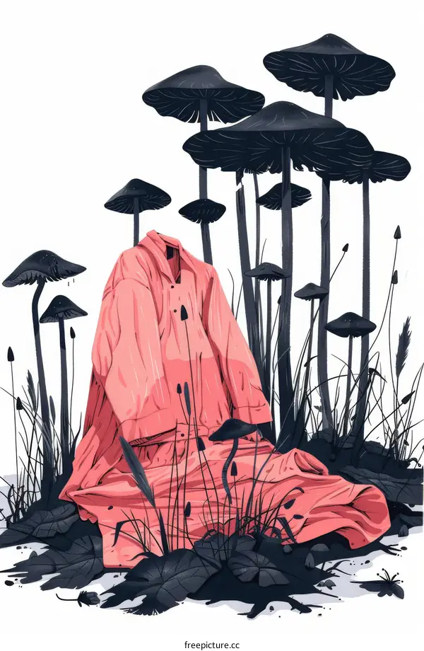 Dress Shirt with Black Fungus