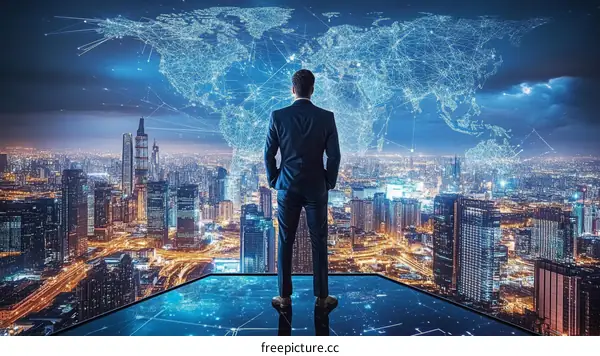 Global Business Vision from Rooftop