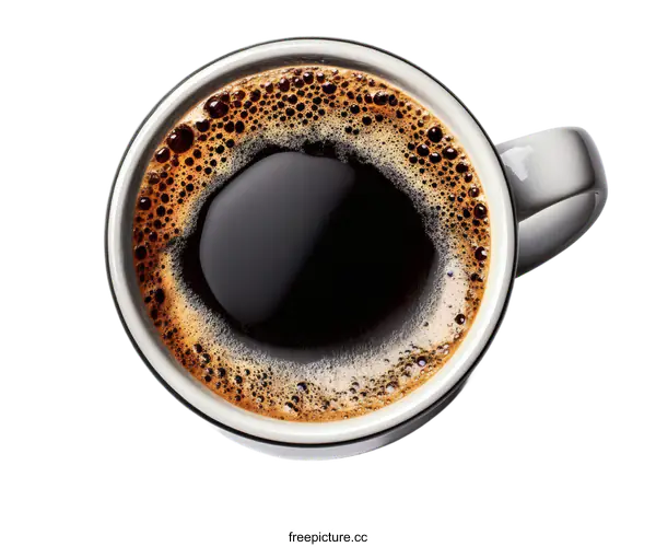 [Transparent Background PNG]Closeup of a cup of coffee