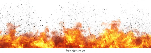 Abstract Fire Explosion with Smoke Particles