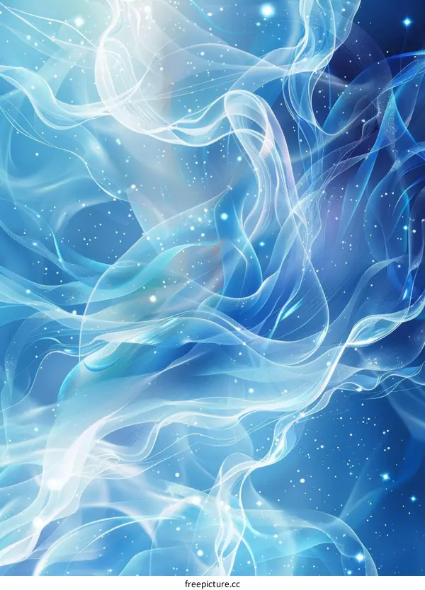 Celestial Canvas: A Blue Nebula's Ethereal Embrace