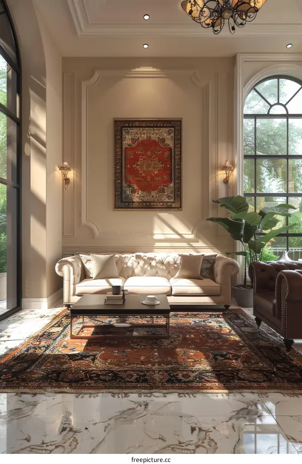 Chic Modern Living Room With Ample Sunlight