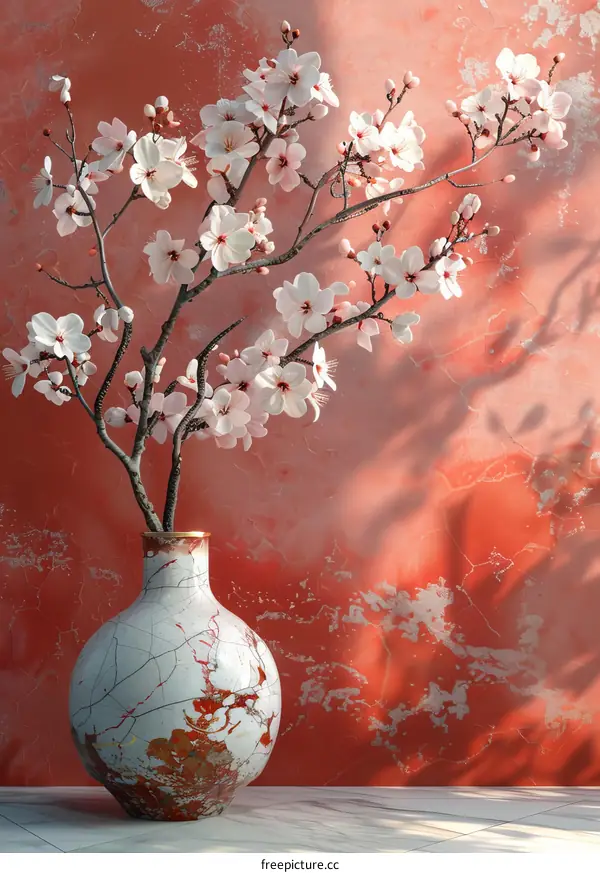 Elegant Spring Blossoms in a Vase