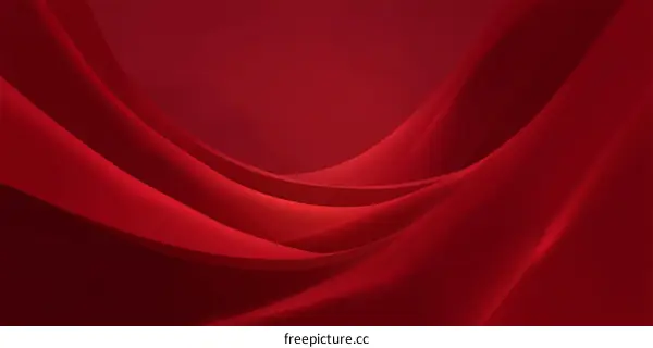 Abstract Red Flowing Fabric Design