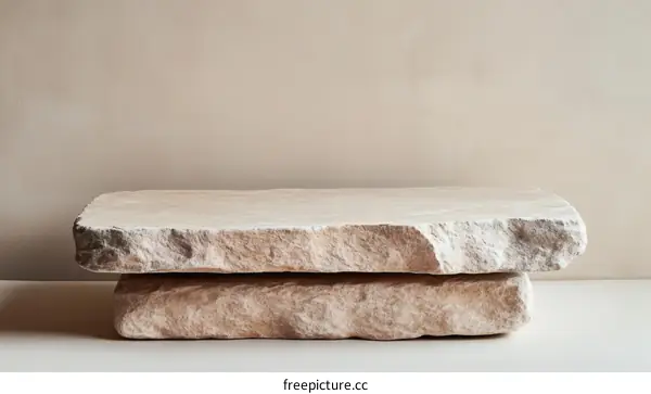 Natural Stone Display Platform Minimalist Background