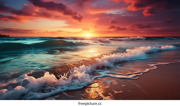 Beautiful sunset over the ocean