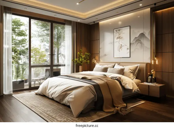 Modern Bedroom Interior Design with a Natural Theme