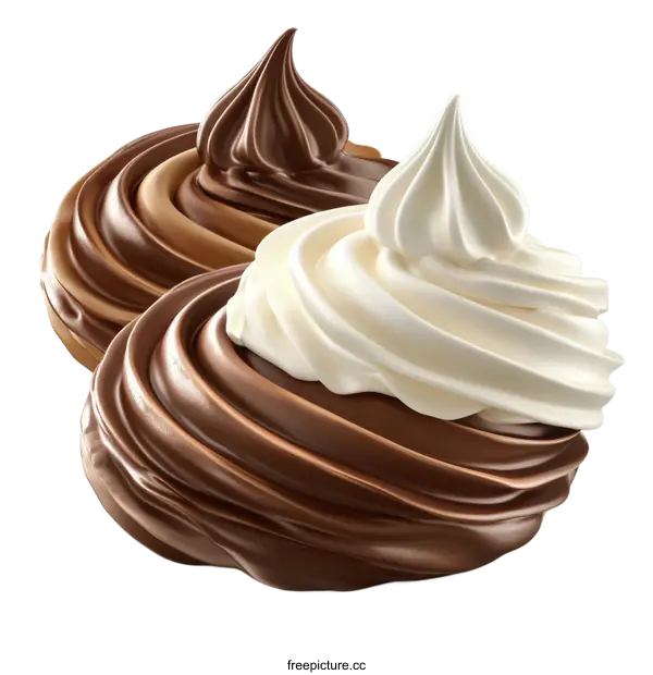 [Transparent Background PNG]Delicious Chocolate and Vanilla Dessert Treats