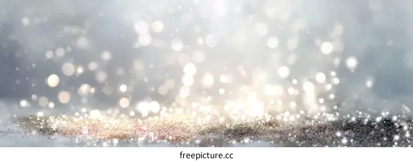 Silver and Gold Glittering Christmas Background