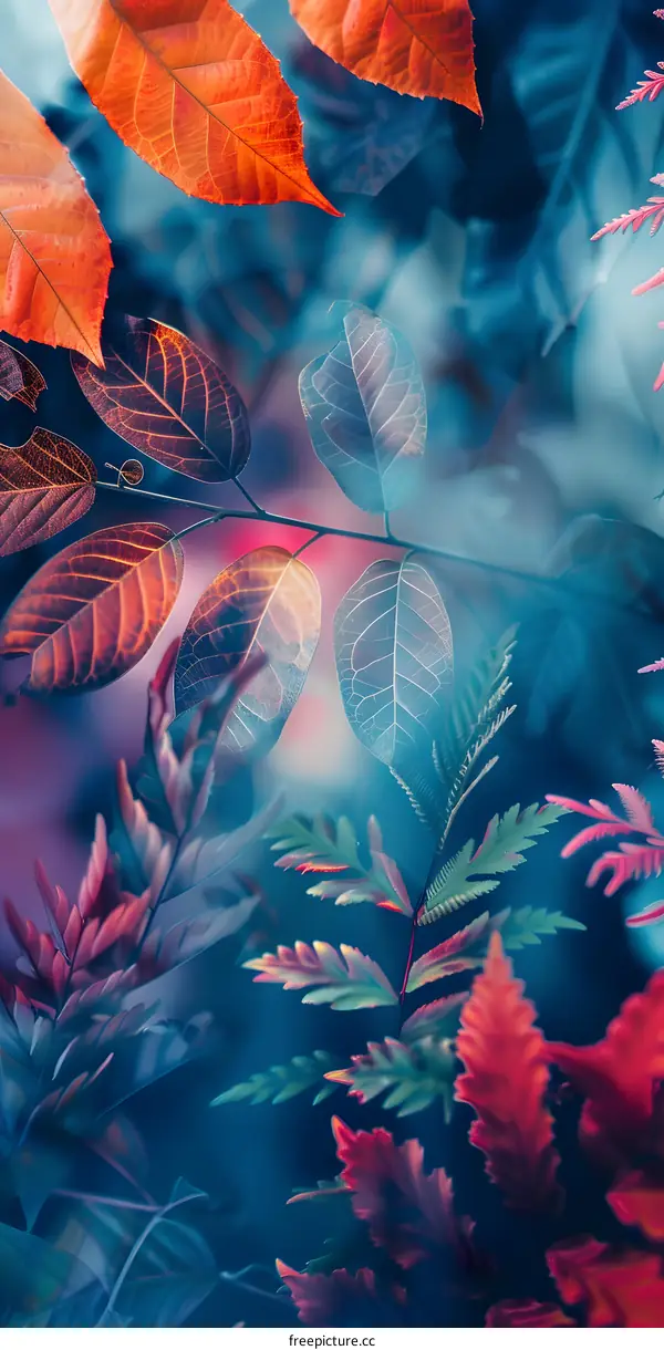 Colorful Autumn Leaves Background