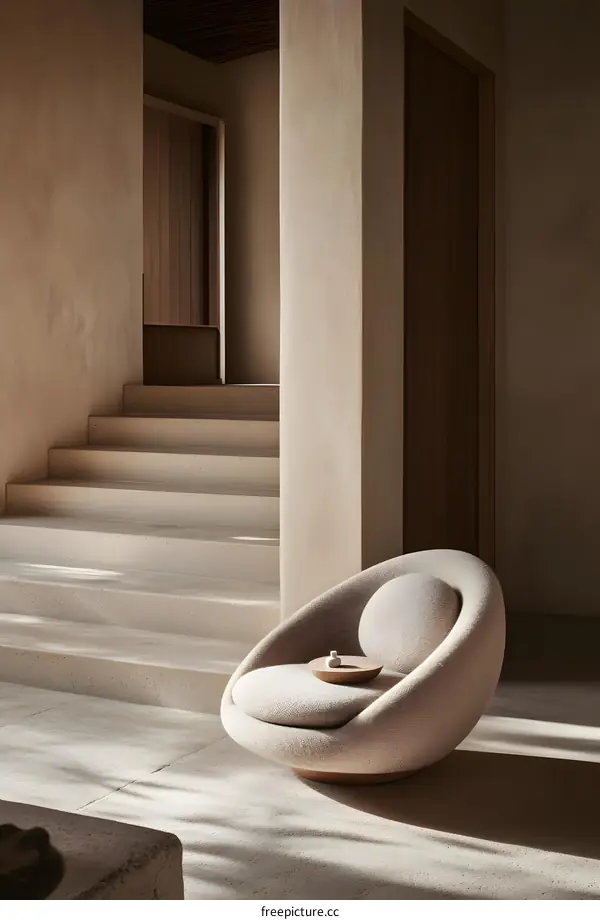 Modern Swivel Chair Interior Design Minimalist Style