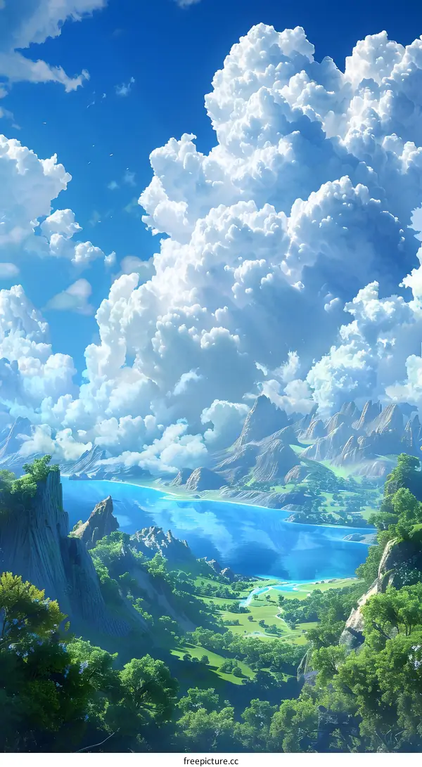 Fantasy landscape illustration