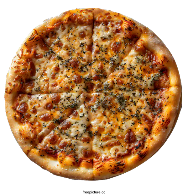 [Transparent Background PNG]Delicious cheese pizza isolated on white background