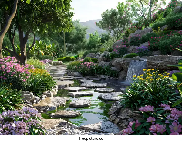 Chinese Style Courtyard Garden Landscape Design Effect