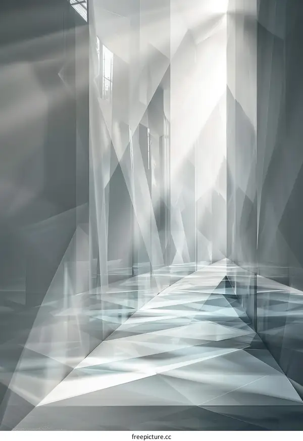 Futuristic Corridor with Glowing End