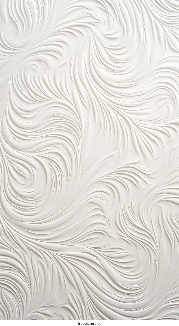 Organic Flowing Wave Pattern - White Seamless Texture