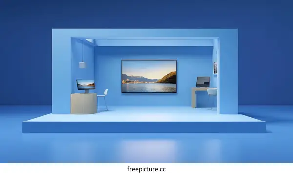 Modern Minimalist Display Booth Showcase