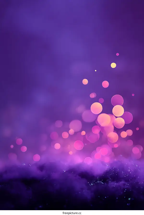 Purple Bokeh Abstract Background