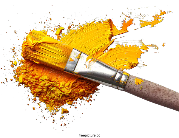 [Transparent Background PNG]Yellow Oil Paint
