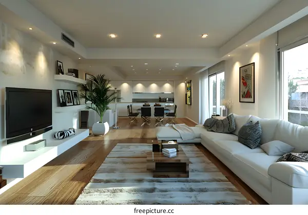 Modern minimalist living room