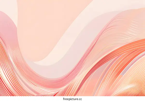 Abstract Pink And Red Curved Line Background