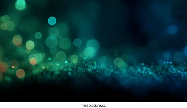 Abstract Bokeh Background of Teal and Emerald Green