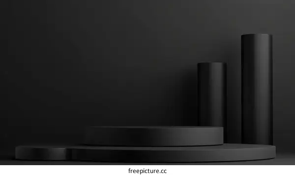 Modern Minimalist Black Product Display