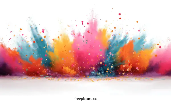 Colorful Powder Explosion Art Abstract Background