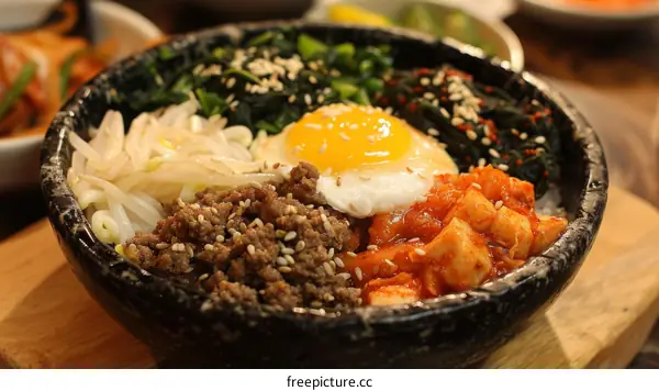 Bibimbap, a Traditional Dish of Korean Cuisine