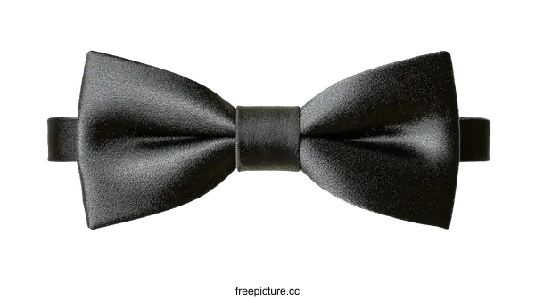 [Transparent Background PNG]Elegant Black Bow Tie for Formal Occasions