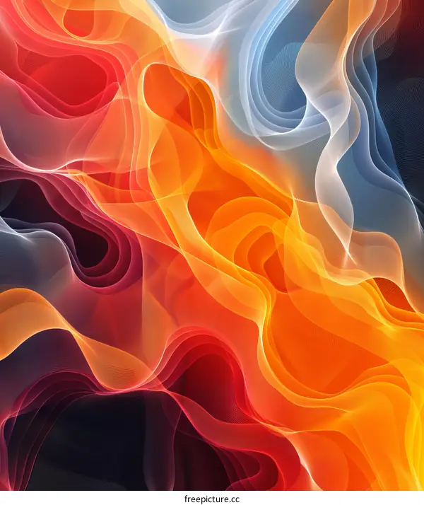 Abstract Flowing Colors Abstract Art