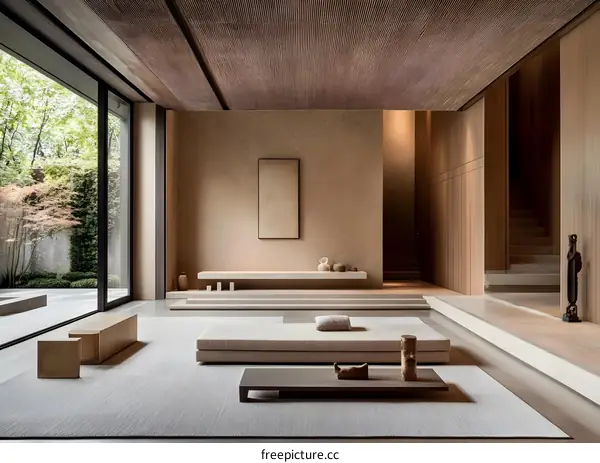 Modern Minimalist Interior Design With Wooden Accents and Natural Light