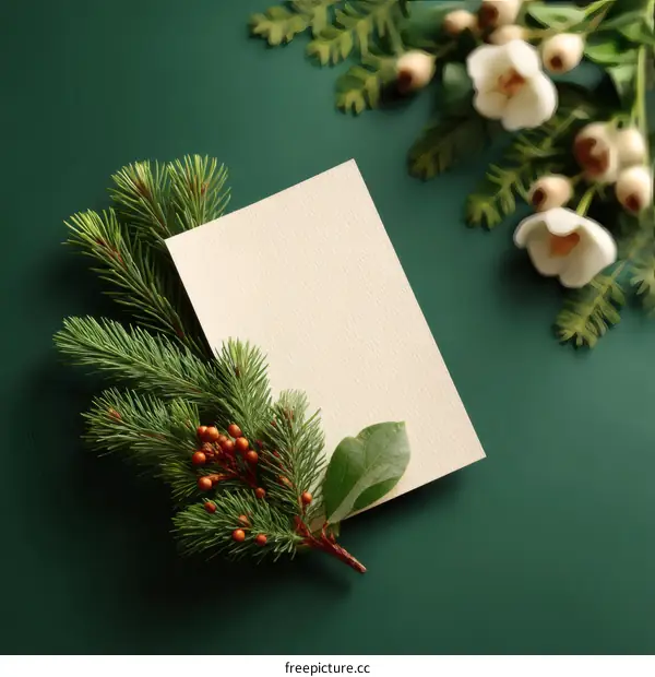 Christmas Decorative Blank Card Design