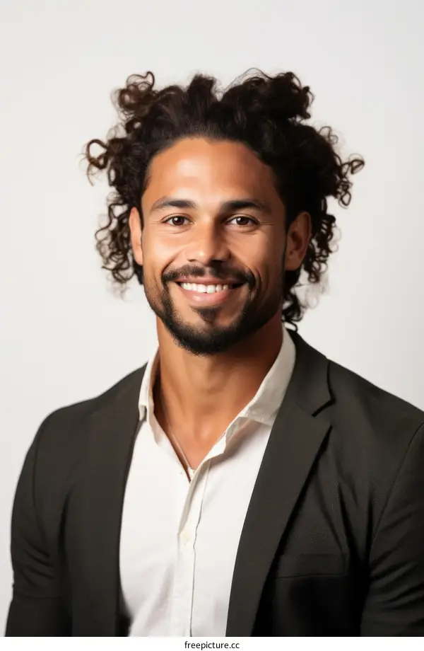 Headshot of a young professional man smiling