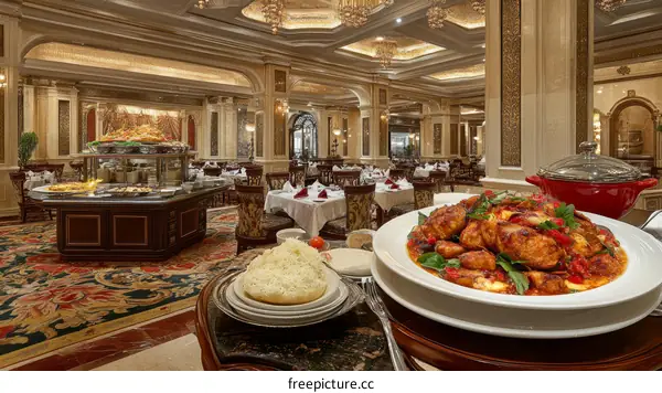 Elegant Buffet Restaurant Interior Design