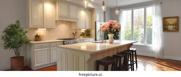 Modern Farmhouse Kitchen with Island